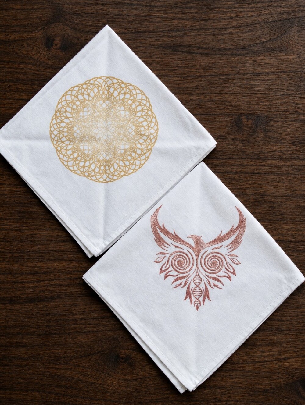 Big Accessories 2 Piece Custom Bandana Set Each 20×20" NWOT